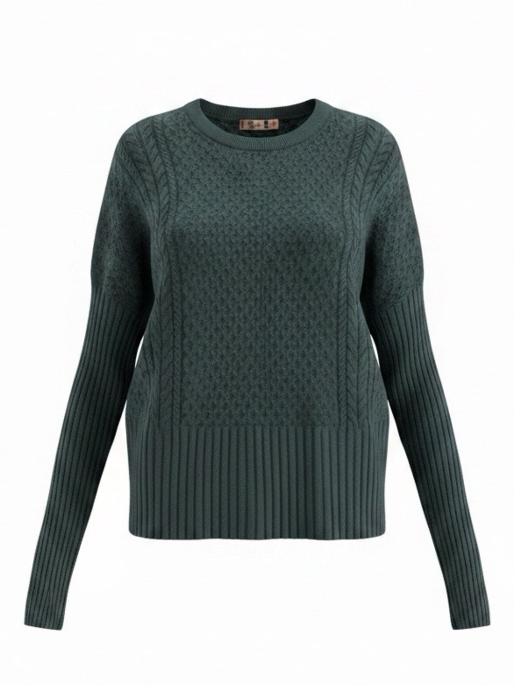 Belldini Green Cable Knit Sweater - Size Large
